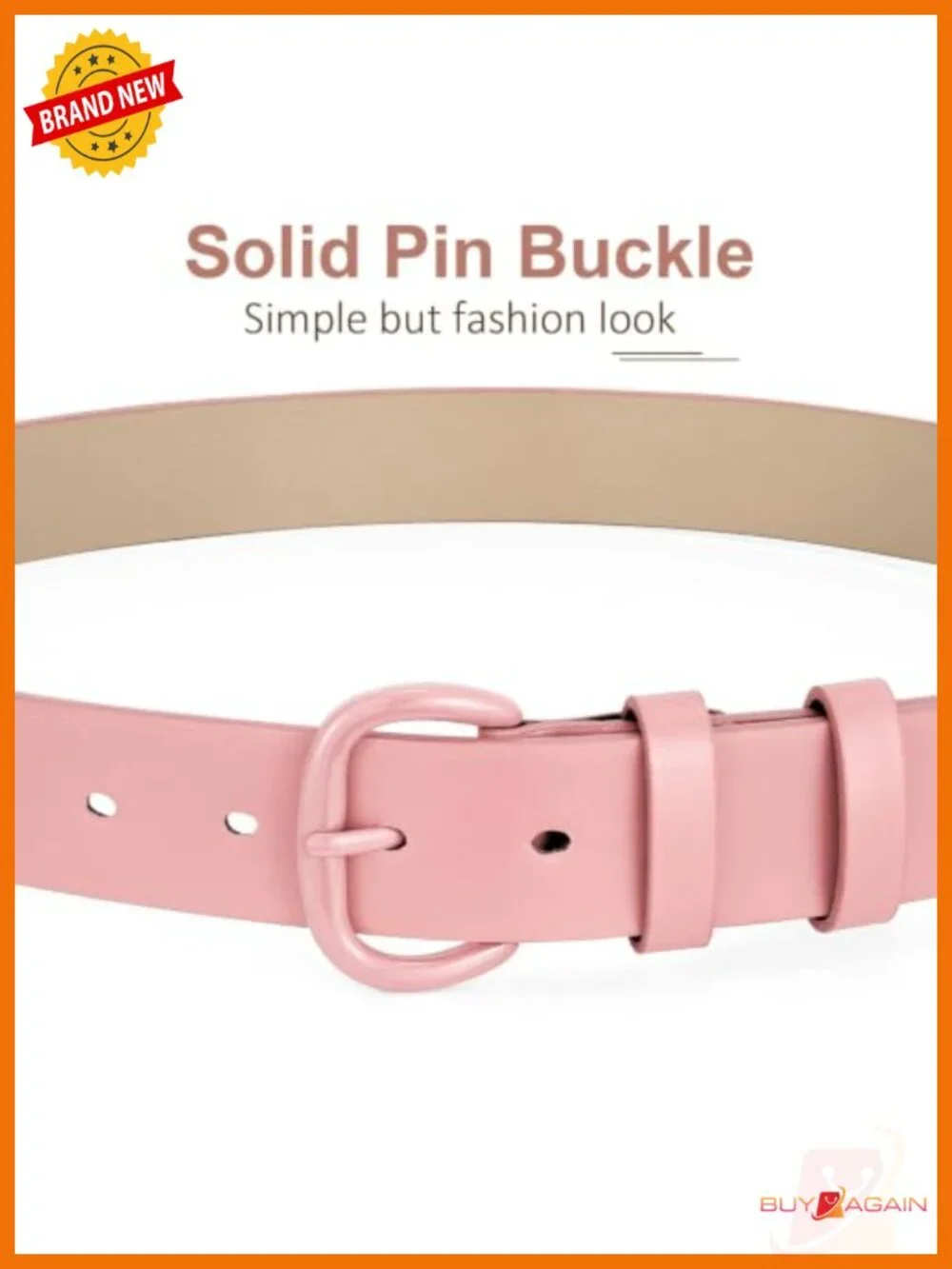 Women Leather Belt with Pin Buckle for Jeans Pants Dresses